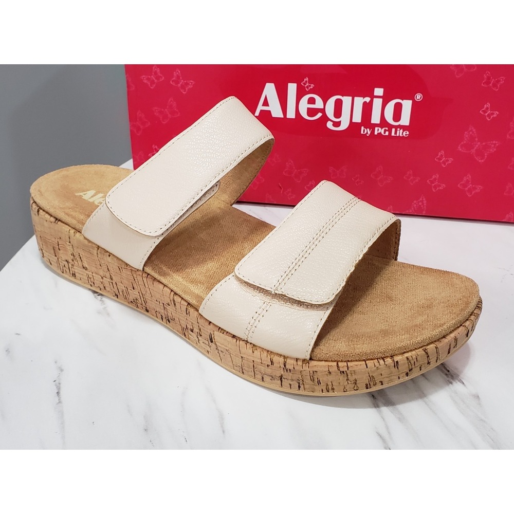 NEW SIZE 42‎ Alegria Mena Leather Strap Slide Sandals Mauve Mist US 11.5 - 12
